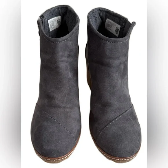 TOMS Gray Clare Wedge Boot Size 8 - Picture 2 of 8